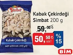 SİMBAT KABAK ÇEKİRDEĞİ 200 G SİMBAT KABAK ÇEKİRDEĞİ 200 G